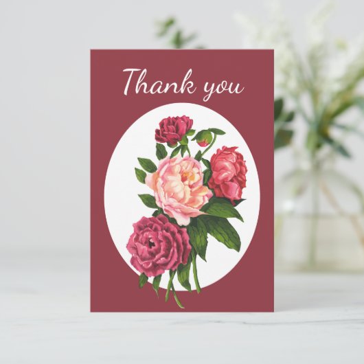 サンキューガーデンフラワー牡丹フローラ サンキューカード (スタンド正面)
