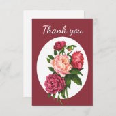サンキューガーデンフラワー牡丹フローラ サンキューカード (正面/裏面)