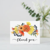 サンキューガーベラデイジー花 ポストカード (スタンド正面)