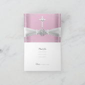 サンキューガールファースト聖餐式ピンクホワイト サンキューカード (内部)