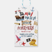 サンキューキッズ海賊パーティー男の赤ちゃん誕生日 ギフトタグ (正面)
