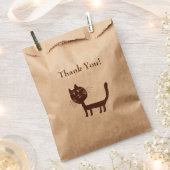 サンキューキャットスケッチお気に入りバッグ フェイバーバッグ (クリップ留めされた状態)