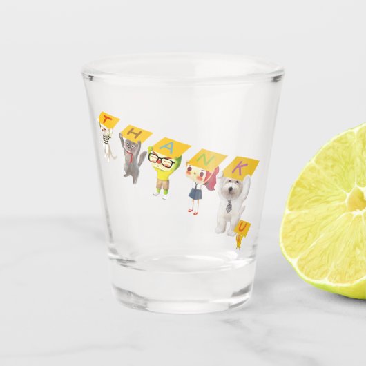 サンキューキャラクター ショットグラス (正面)