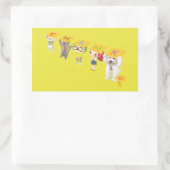 サンキューキャラクター 長方形シール (バッグ)