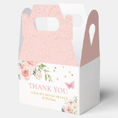 サンキューキュートウォーター色フローラピンク金ゴールドグリッター フェイバーボックス (オープン)