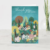 サンキューキュートカントリービレッジイラストレーション カード (正面)
