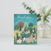 サンキューキュートカントリービレッジイラストレーション ポストカード (スタンド正面)