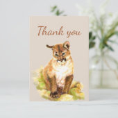 サンキューキュートクーガープママウンテンライオンカブ サンキューカード (スタンド正面)