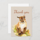 サンキューキュートクーガープママウンテンライオンカブ サンキューカード (正面/裏面)