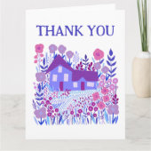 サンキューキュートファームハウスガーデンホームパープル カード (正面)