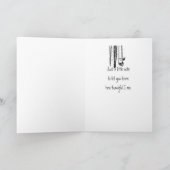 サンキューキュートリトルフォレストキツネ動物 サンキューカード (内部)