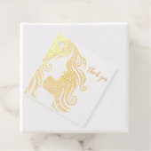 サンキューキンチェニェラシルエットゴールドフォイルハート フェイバータグ (箱)