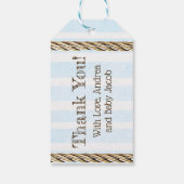 サンキューギフトラベルカウボーイとテディベアをテーマにした ギフトタグ (裏面)