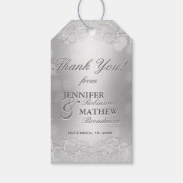 サンキューギフトラベルシルバー《写真》ぼけ味 ギフトタグ