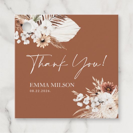 サンキューギフトラベルテラコッタボホ フェイバータグ (正面)