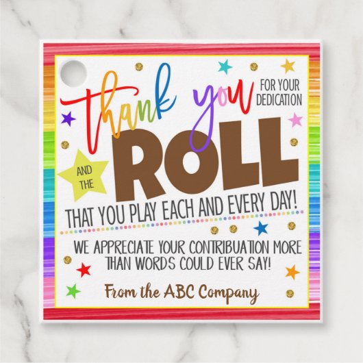 サンキューギフトラベル フェイバータグ (正面)