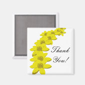 サンキューギフト – マグネット – 黄色の花 (正面/裏面)