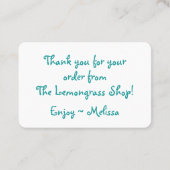 サンキュークイーンアンズレースティール（緑がかった色） カスタム 名刺 (裏面)