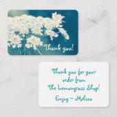 サンキュークイーンアンズレースティール（緑がかった色） カスタム 名刺 (正面/裏面)