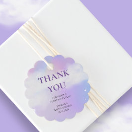 サンキュークラウド9パステルグラデーションブライダルシャワー フェイバータグ