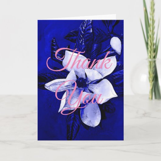 サンキュークラシカルブルーピンクプロフェッショナル サンキューカード (正面)