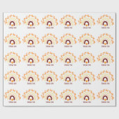 サンキュークラシックデザインレインボーBOHO ラッピングペーパー (フラット)