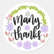 サンキュークラシックラウンドステッカー