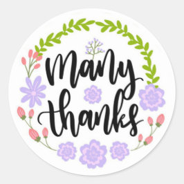 サンキュークラシックラウンドステッカー ラウンドシール