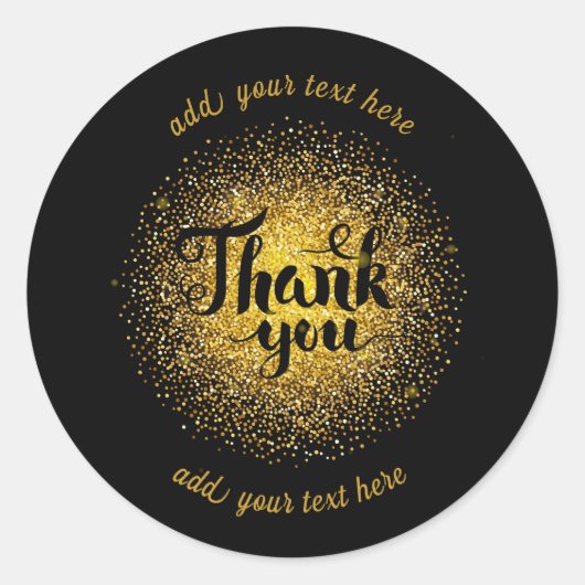 サンキュークラシックラウンドステッカー ラウンドシール (正面)