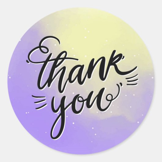 サンキュークラシックラウンドステッカー ラウンドシール (正面)