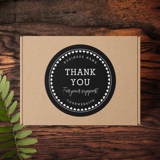 サンキュークラシックラブパターンシール ラウンドシール