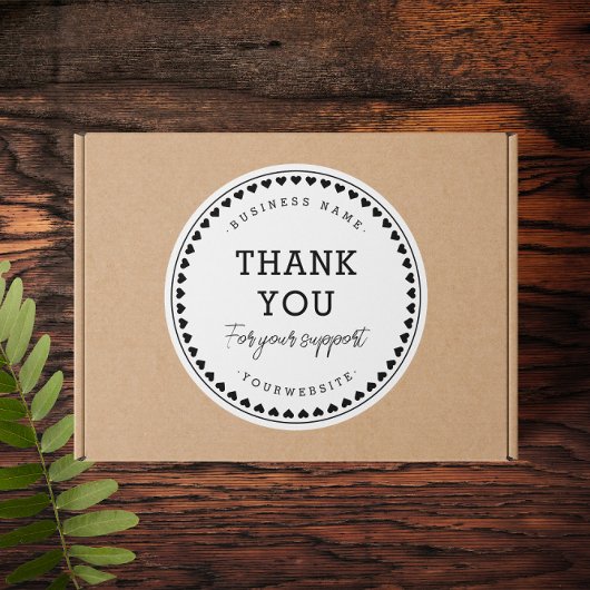 サンキュークラシックラブパターンシール ラウンドシール