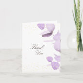 サンキュークラシックラベンダーユーカリグリッター サンキューカード (正面)