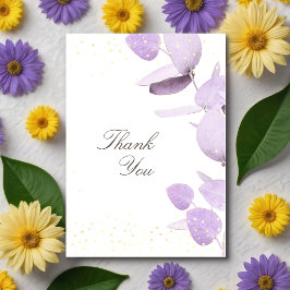 サンキュークラシックラベンダーユーカリグリッター サンキューカード