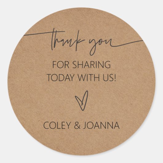 サンキュークラフト紙シール ラウンドシール (正面)