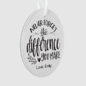 サンキュークリスマスオーナメント先生ギフトキープサケ オーナメント (正面)