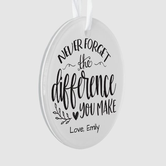 サンキュークリスマスオーナメント先生ギフトキープサケ オーナメント (正面)