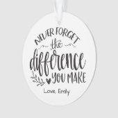 サンキュークリスマスオーナメント先生ギフトキープサケ オーナメント (正面)