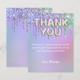 サンキュークード　モダン レインボー グリッター風船 招待状