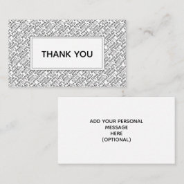 サンキューグラシアスアリガト白黒感謝 名刺