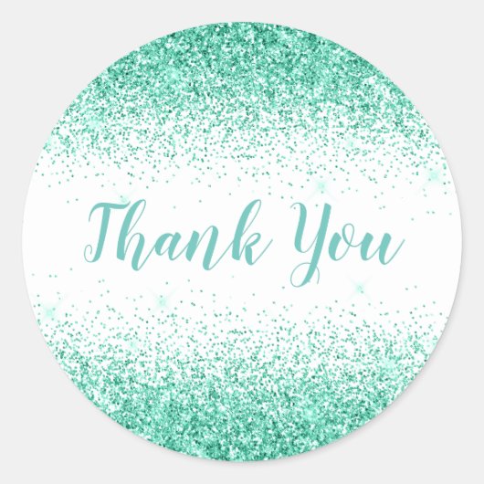 サンキューグラムグリーングリッターエレガントスガーリート ラウンドシール (正面)