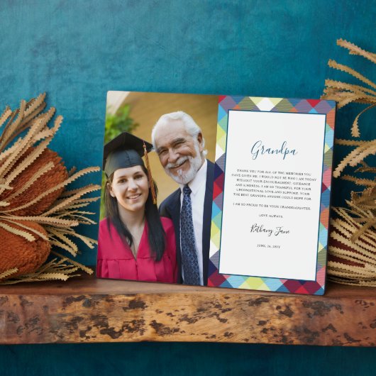 サンキューグランパ |写真フレーム フォトプラーク (側面)