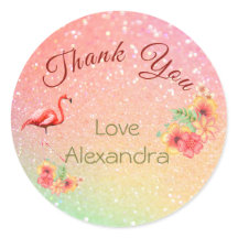 サンキューグリッターフラミンゴトロピカルフローラ