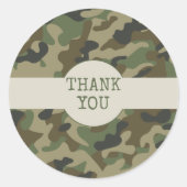 サンキューグリーンカモフラージュ ラウンドシール (正面)