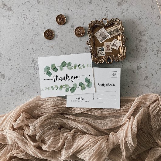 サンキューグリーンデライトユーカリ葉書 ポストカード