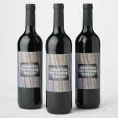 サンキューゲストバケーションレンタル素朴ウッドグレイン ワインラベル (ボトル)