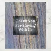 サンキューゲストバケーションレンタル素朴ウッドグレイン ワインラベル (シングルラベル)