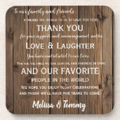 サンキューコースター素朴カントリー納屋の好意 コースター (正面)