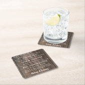 サンキューコースター素朴カントリー納屋の好意 スクエアペーパーコースター (インサイチュ)