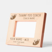 サンキューコーチサッカーチーム名スポーツ レーザー彫刻フレーム (左)